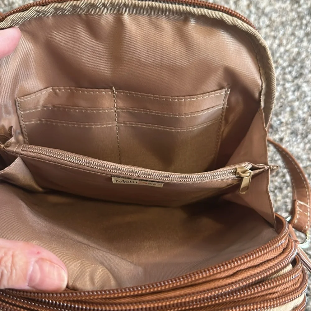 NWT Multi Sac Beige/Camel Crossbody - Picture 5 of 10